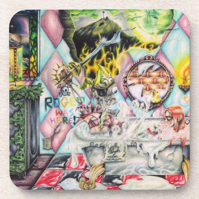 Jolly Roger the Ghost Pirate - Artwork Coaster (Front)