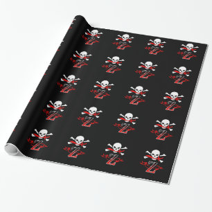 Jolly Roger Z Monogram Initial Wrapping Paper