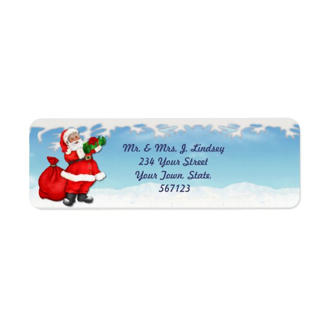 Jolly Santa Address Label (Front)