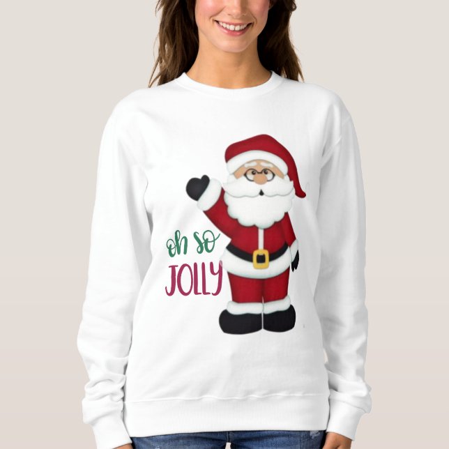 Jolly Santa Christmas Design Sweatshirt (Front)