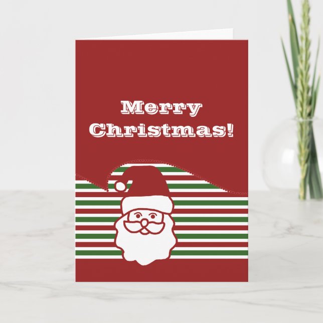 Jolly Santa Christmas Greeting Card (Front)