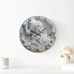 Jolly Santa Christmas Magic Large Clock<br><div class="desc">Delicate craftsmanship brings holiday magic to life with elegant clocks adorned with cheerful Christmas Jolly Santa Christmas Magic</div>