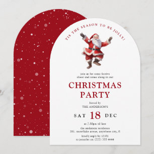 Jolly Santa Christmas Party Invitation