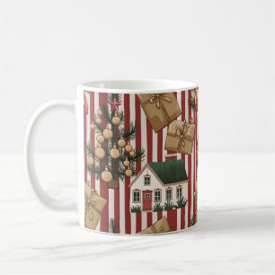 Jolly Santa Christmas Print Coffee Mug