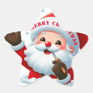 Jolly Santa Classic Round Stickers