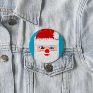 Jolly Santa Claus 7.5 Cm Round Badge