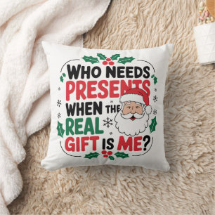 Jolly Santa Claus Brings Festive Cheer to All Cushion