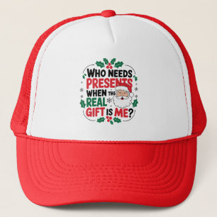 Jolly Santa Claus Brings Festive Cheer to All Trucker Hat