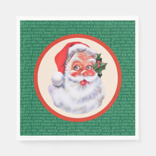 Jolly Santa Claus Christmas Party Paper Napkin