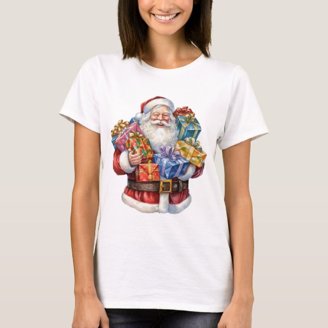 Jolly Santa Claus Classic Christmas T-Shirt (Front)
