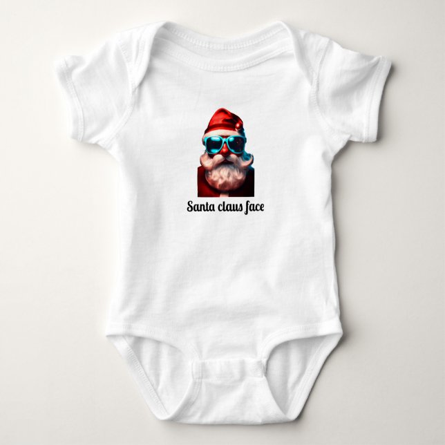 Jolly Santa Claus Face Design Tee - Festive Christ (Front)