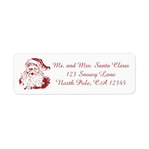 Jolly Santa Claus in Red Fun Retro Merry Christmas