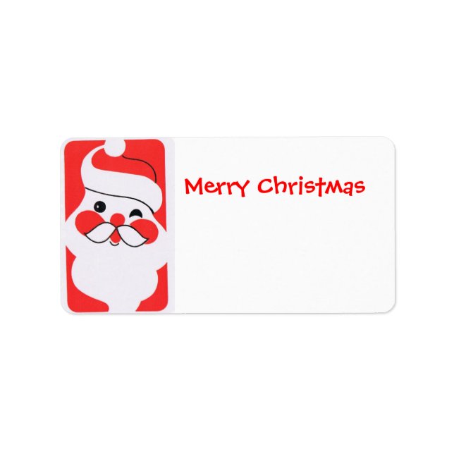 Jolly Santa Claus Label (Front)