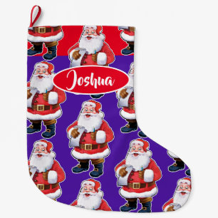 Jolly Santa custom boys Christmas stocking