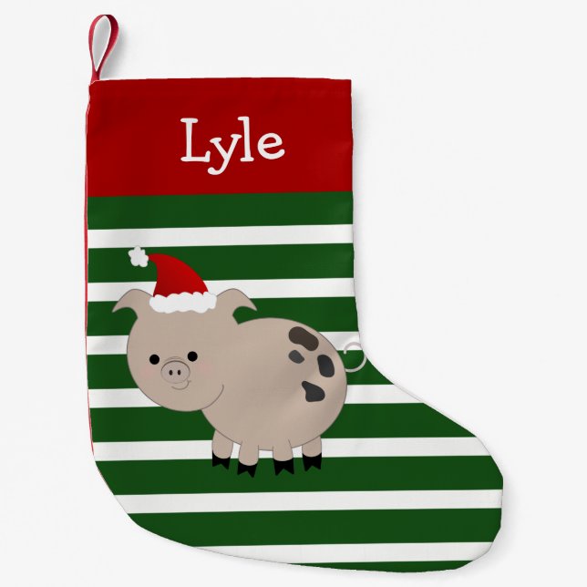 Jolly Santa Pet Pig Stocking (Front)