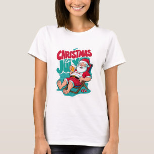 Jolly Santa Savouring a Frosty Brew T-Shirt