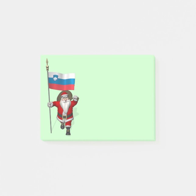 Jolly Santa Visiting Slovenia Post-it Notes (Front)