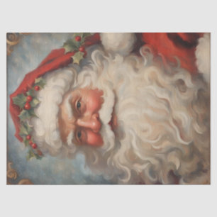 Jolly Santa's Christmas Cheer: Festive Decoupage  Tissue Paper