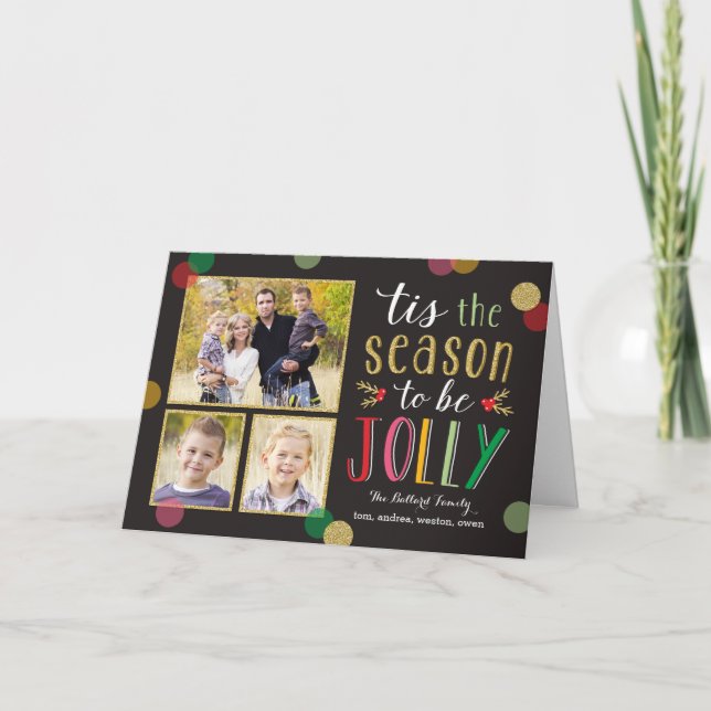 Jolly Season Holiday Photo Cards (Front)