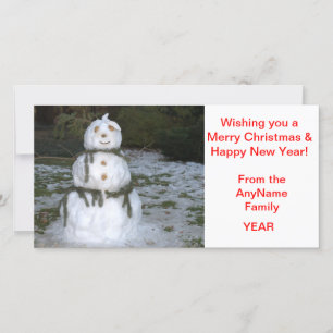 Jolly Snow Lady Holiday Photo Card - CUSTOMIZE IT