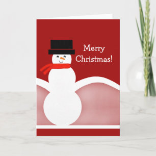Jolly Snowman Christmas Greeting Card