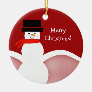Jolly Snowman Christmas Ornament