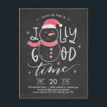 Jolly Snowman Christmas Party Invitation Postcard<br><div class="desc">Modern and stylish graduation announcement/invitation from Berry Berry Sweet Designs. Visit our design showroom at www.berryberrysweet.com for stylish stationery designs and personalised gifts!</div>