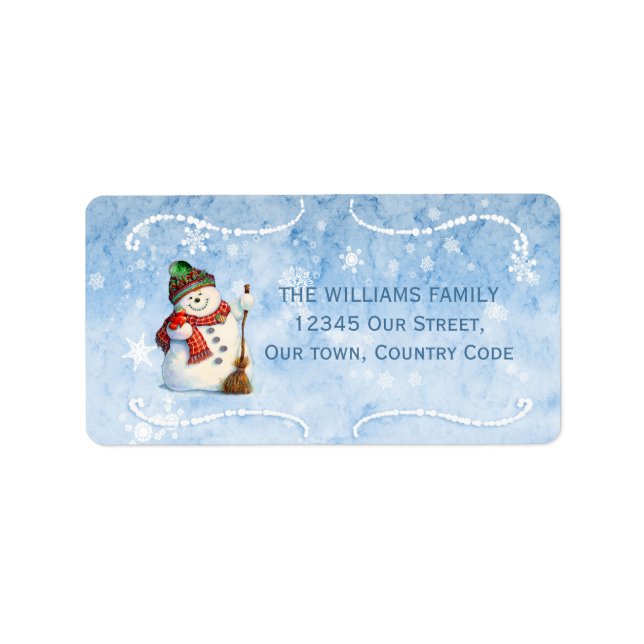 Jolly Snowman ID841 Label (Front)