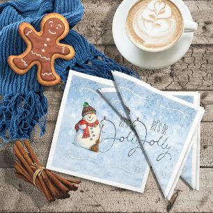 Jolly Snowman ID841 Napkin