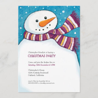 Jolly Snowman | Kids Christmas Party Invitation