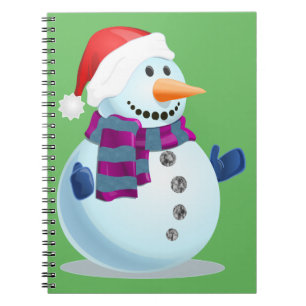 Jolly Snowman Spiral Notebook