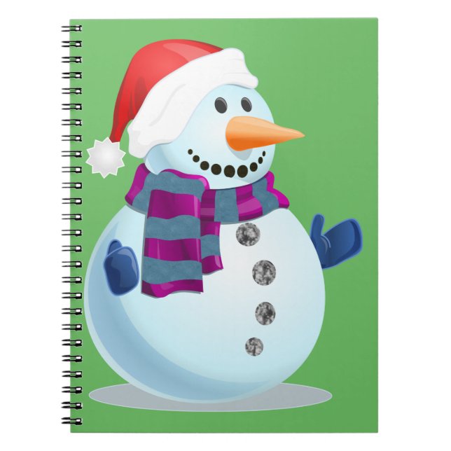 Jolly Snowman Spiral Notebook (Front)