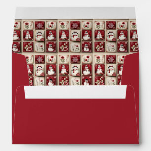 Jolly Snowmen Collage Envelope