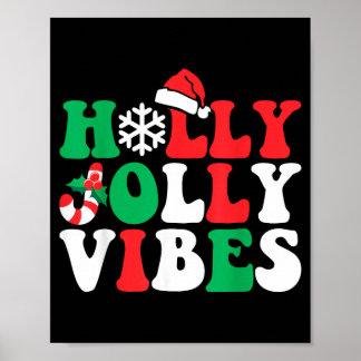 Jolly Vibe Merry Christmas Cute Holiday Family Poster