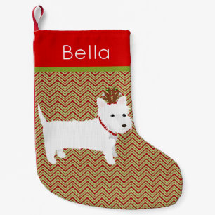 Jolly West Highland Terrier Small Christmas Stocking