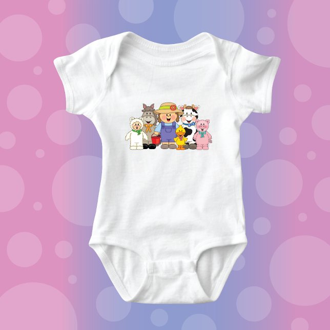 JollyKins Barnyard Buddies Girl Baby Bodysuit (Creator Uploaded)