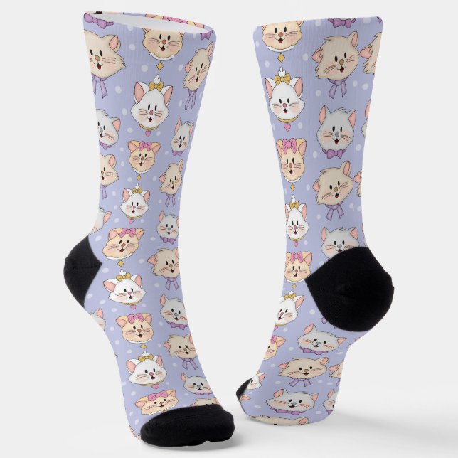 JollyKins Kittens Purple Socks (Angled)
