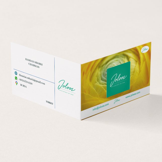JOLOOS  FOLDED BUSINESS CARD (Outside)