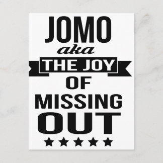 JOMO- The joy of missing out invitation cards