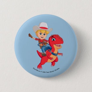 Jon and Blitz   Dino Ranch 6 Cm Round Badge