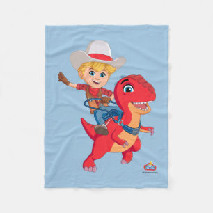 Jon and Blitz   Dino Ranch Fleece Blanket