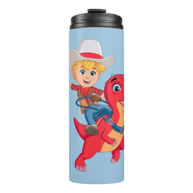 Jon and Blitz | Dino Ranch Thermal Tumbler (Front)