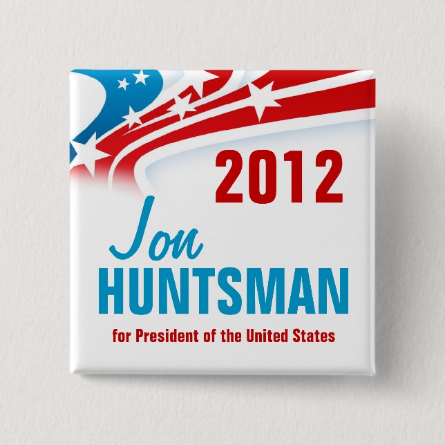 Jon Huntsman 15 Cm Square Badge (Front)