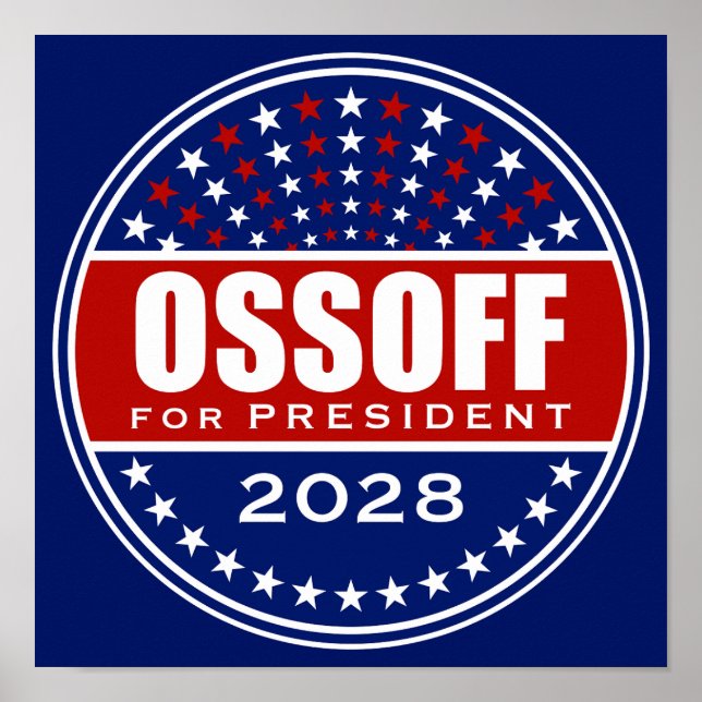Jon Ossoff for President 2028 Poster (Front)