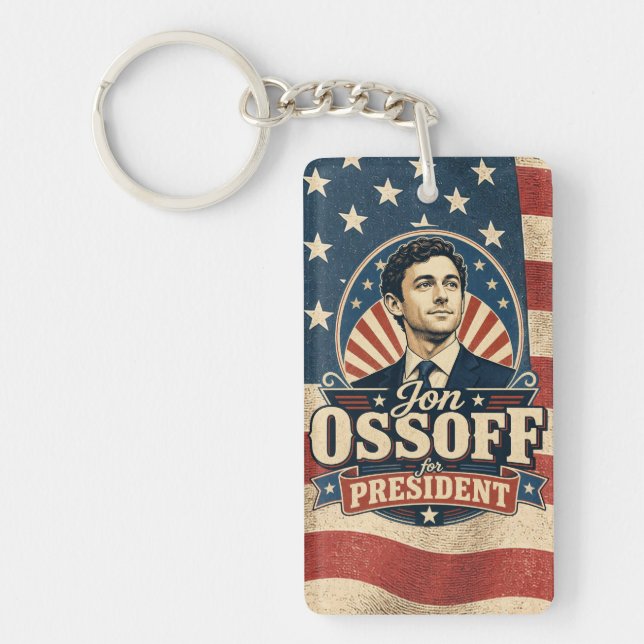 Jon Ossoff For President| Political  Key Ring (Front)