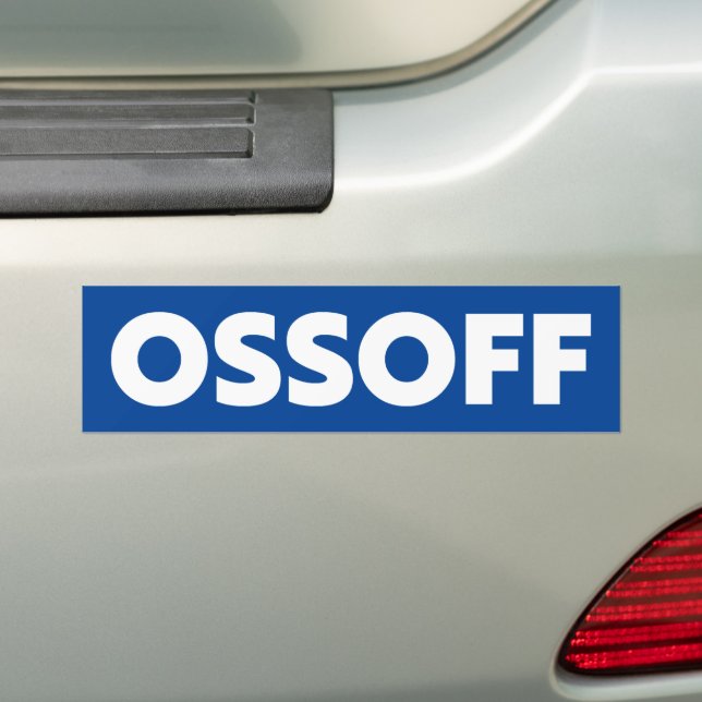 Jon Ossoff Georgia Senate runoff blue white bumper Sticker (On Car)