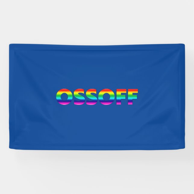Jon Ossoff Georgia Senate runoff pride lgbt blue Banner (Horizontal)