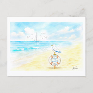 Jon Seagull - Peace & Love Save the World Postcard