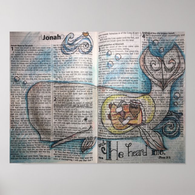 Jonah 2:2 - "He Heard Me" Poster (Front)