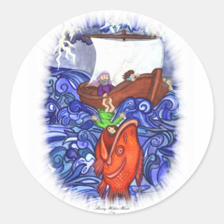 Jonah and the Big Fish Classic Round Sticker